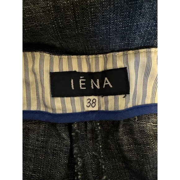 Vtg Iena Pants Womens 38 US Medium Blue Denim Wide Leg Cropped Sailor Na… - Picture 4 of 14